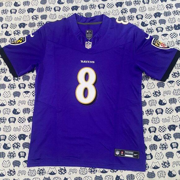 Nike Lamar Jackson Baltimore Ravens No. 8 Blue Jersey - Picture 1 of 6